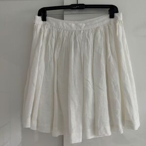 A Loves A 100% Linen Skirt Off White